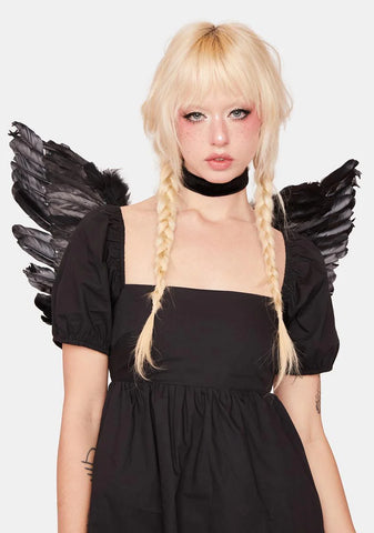 Black Feather Angel Wings