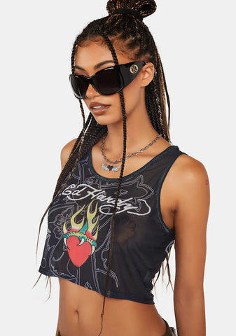 Fire Heart Crop Tank