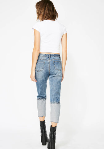 Extreme Caution Crop Jeans