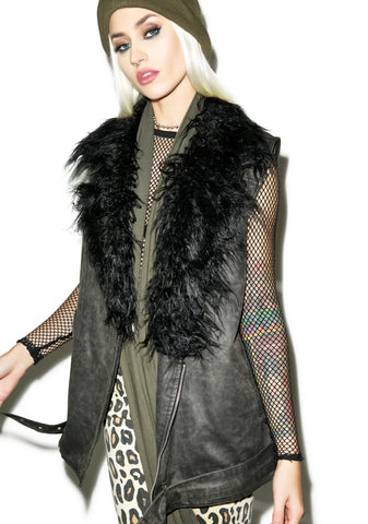 Raven Drill Biker Vest