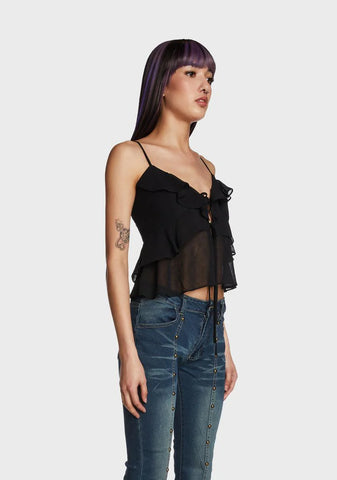 Beaming Babe Crop Top - Black