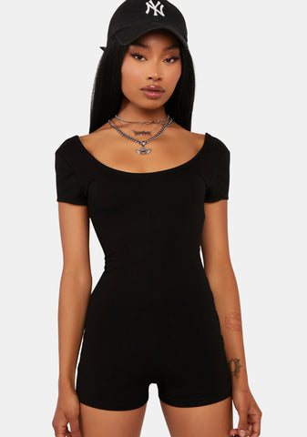 Annika Scoop Neck Ribbed Romper