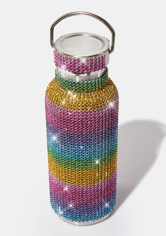 Live Glamour Rhinestone Water Bottle
