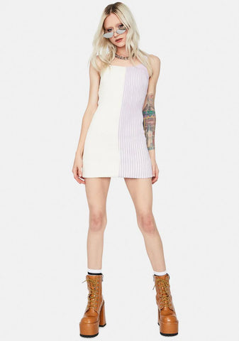 The Basics Colorblock Sweater Mini Dress