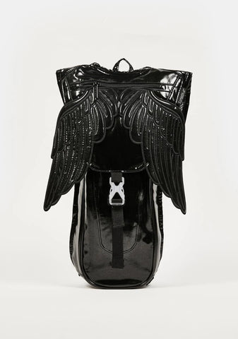 Metallic Black Angel Wings Hydro Pack