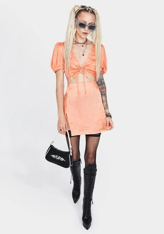 Shenka Zebra Satin Skirt