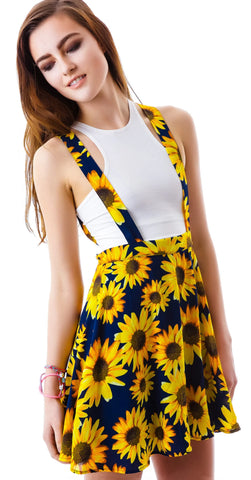 Sunflower Garden Suspender Skirt