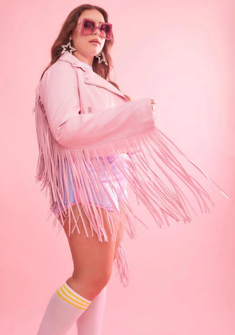 Dancing Under The Lights Fringe Moto Jacket
