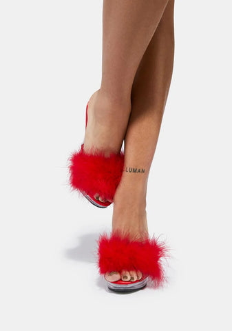 Sassy Delights Marabou Heels