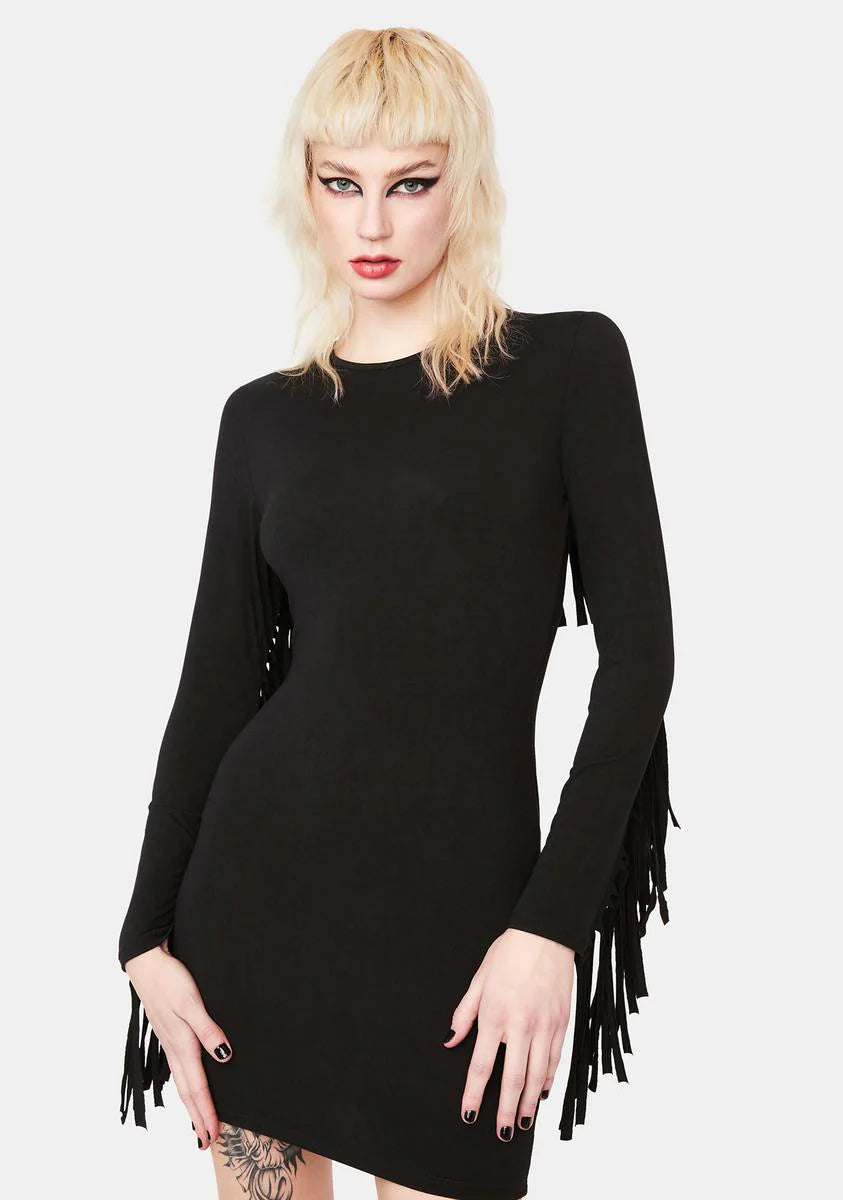 Mullet Fringe Mini Dress