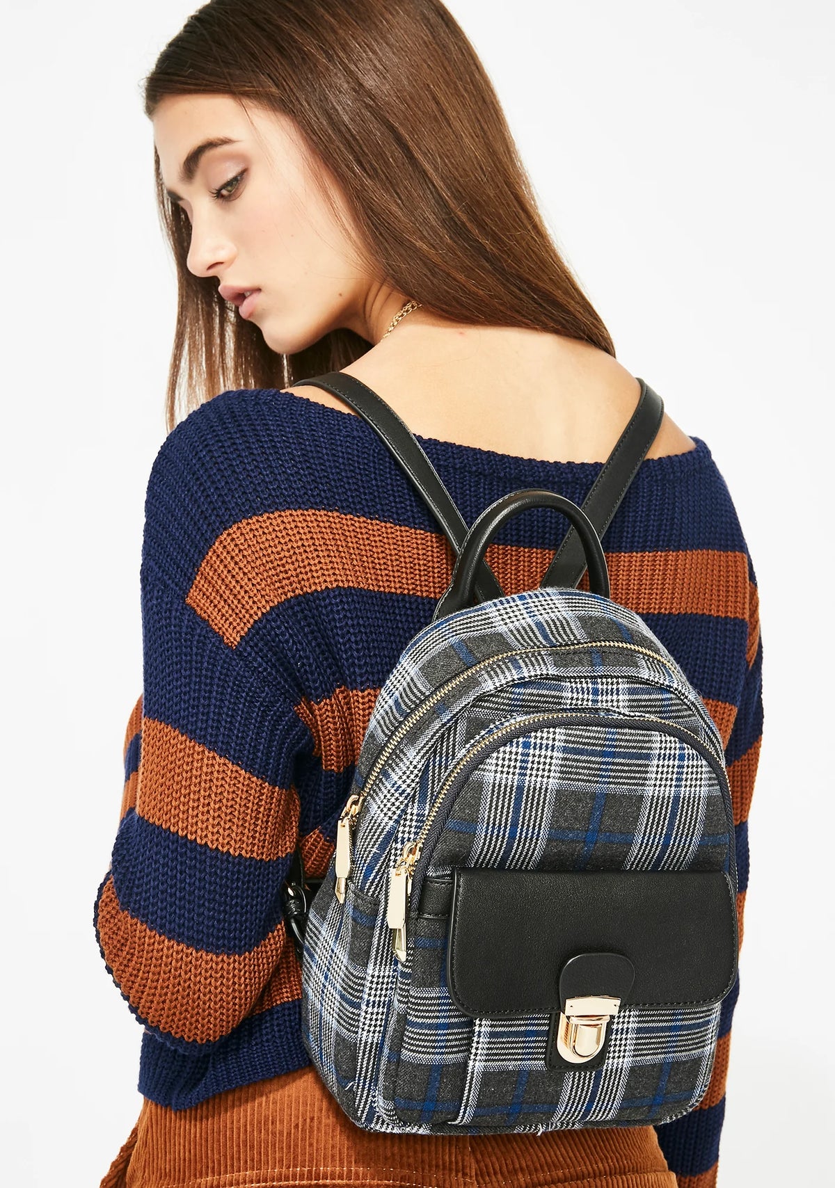 Perfect Attendance Plaid Backpack