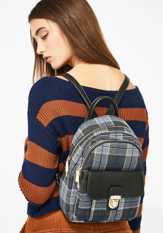 Perfect Attendance Plaid Backpack