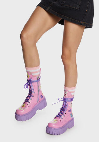 Bikini Bottom Besties Combat Boots