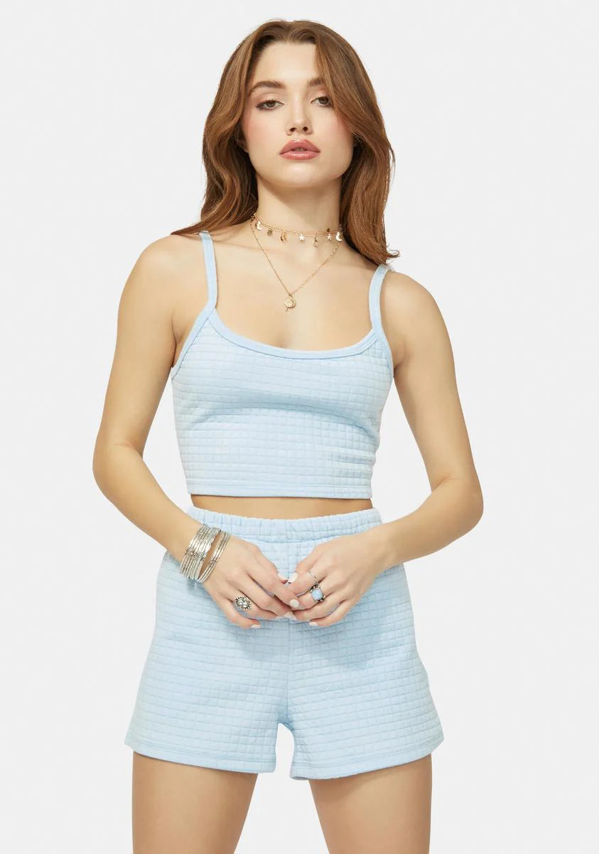 Baby Hold My Hand Quilted Crop Tank & Shorts Set