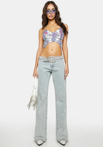 Lilac Playa Dreamin' Butterfly Top