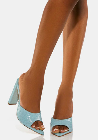 Cyan Hiss Me Off Pointed Heels