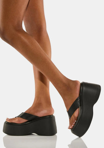 Avenue Leather Platform Sandals