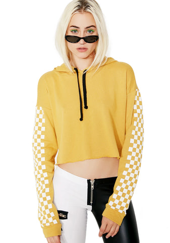 On Ur Mark Cropped Hoodie