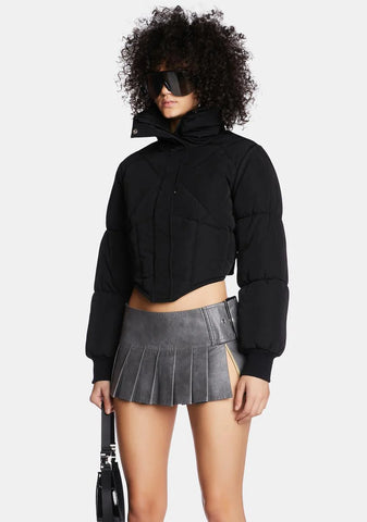 Escape From Reality Crop Puffer Jacket