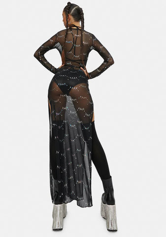 Lunar Fantasy Mesh Maxi Dress