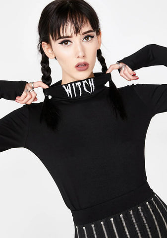 Lil Witch Mock Neck Top