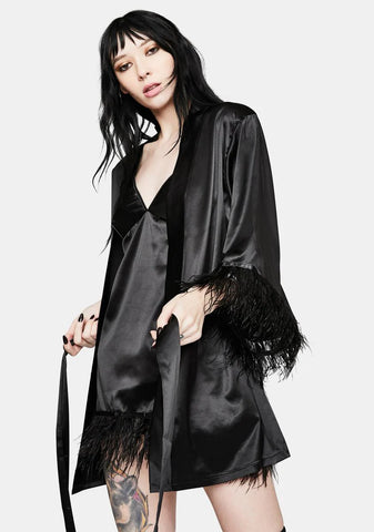 Naughty Nightmare Satin Robe