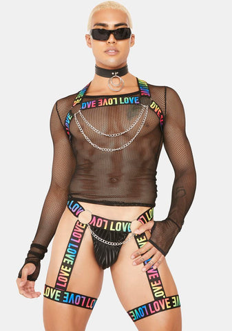 Men's Pride Garter Thong