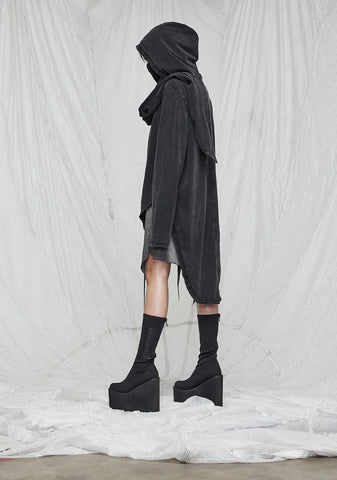 Synth Unisex Hooded Wrap Shirt