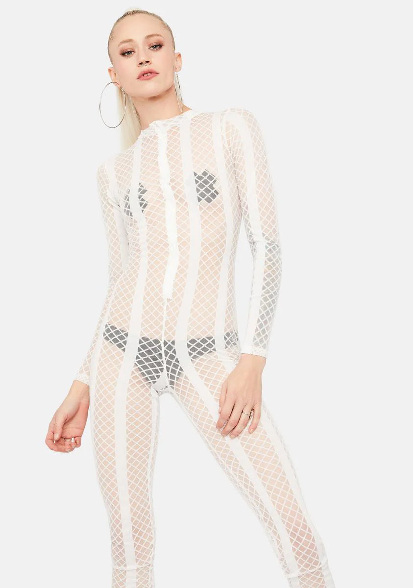 Purely Your Bad Habit Fishnet Catsuit