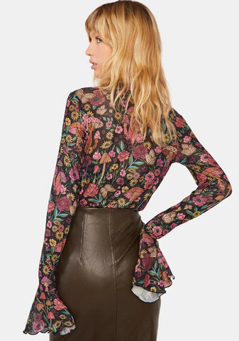 Daydreamer Floral Sheer Blouse