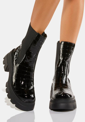 Myles Croc Chelsea Boots