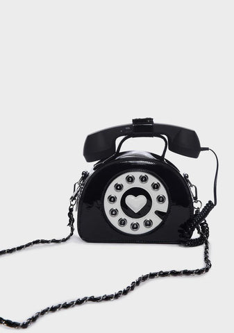 Midnight Hello Operator? Crossbody Purse