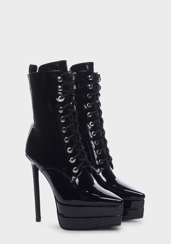 Ebony Platform Stiletto Boots
