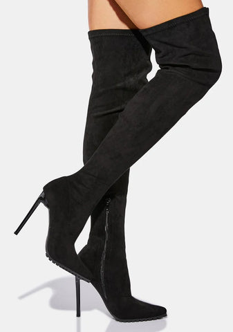 Night Deck The Halls Thigh High Boots