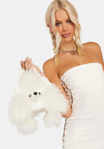 White Poodle Handbag