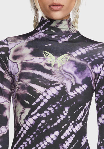 Tie Dye Butterfly Midi Dress