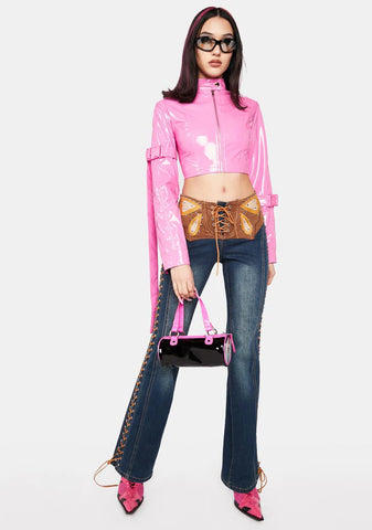 Sweet Things I Deserve Buckle Vinyl Jacket