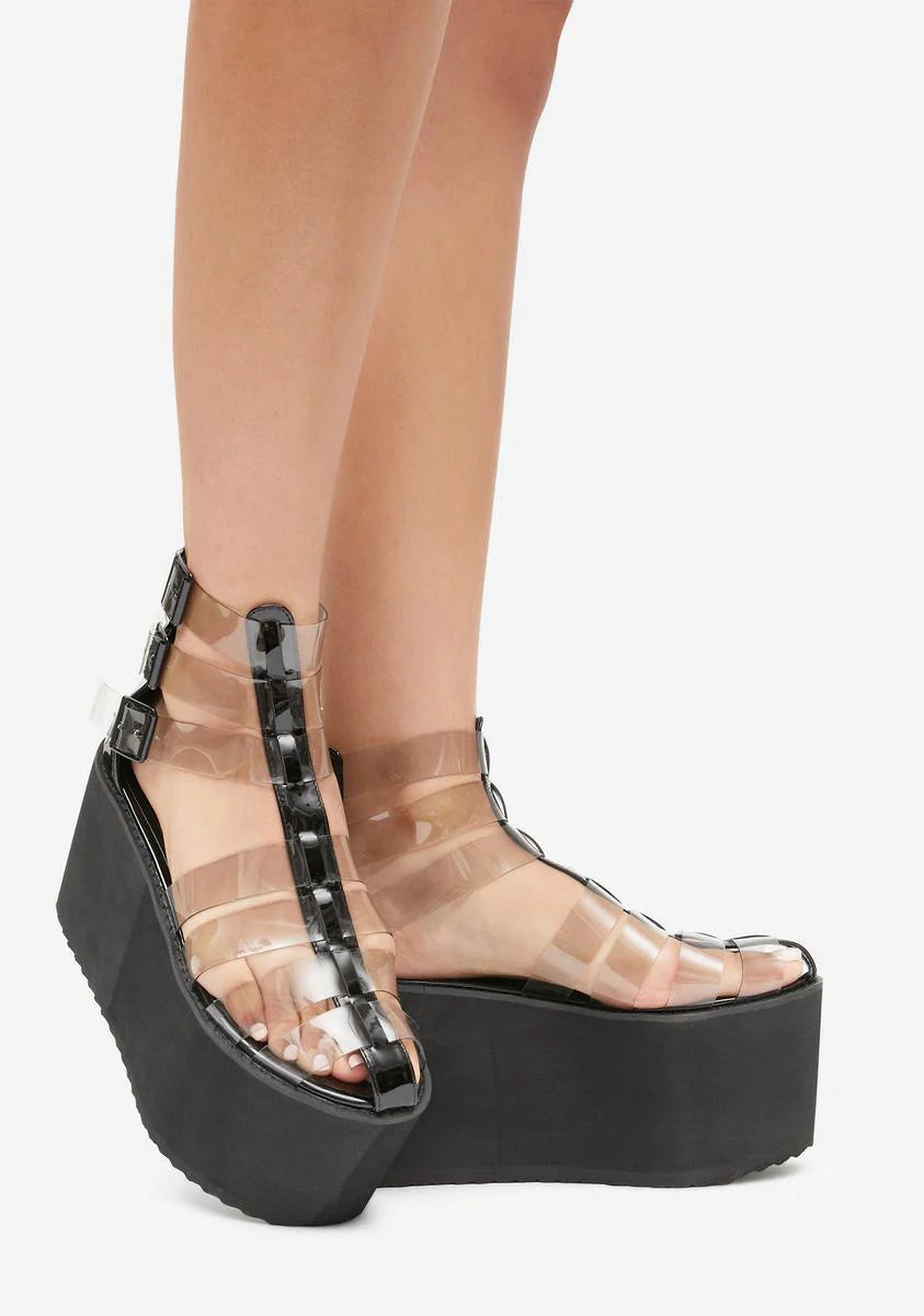 Black Pest Platform Sandals