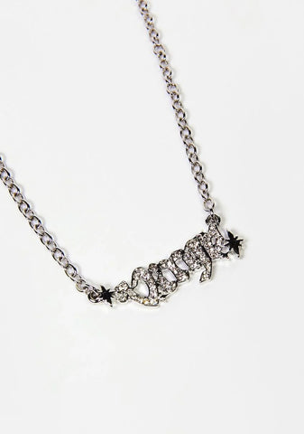 Virgo Gone Viral Rhinestone Necklace