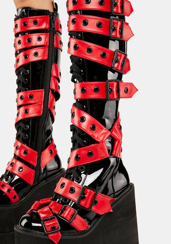 Hell's Total Bondage Knee High Traitor Boots