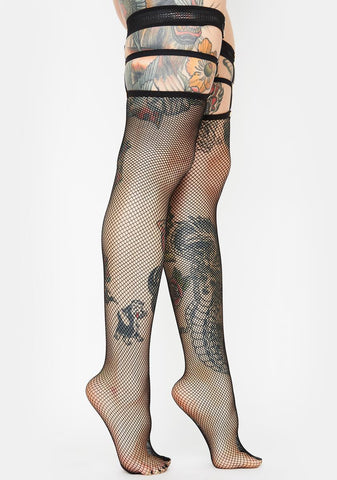 Haute Chicks Only Fishnet Tights
