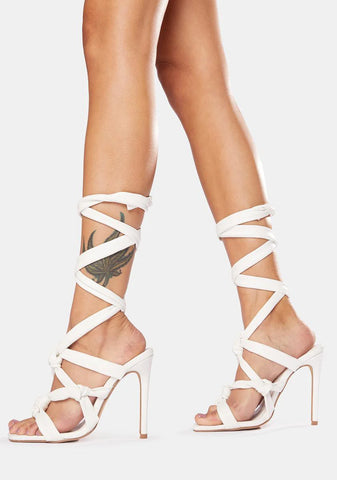 Convo Knotted Lace Up Stiletto Heels