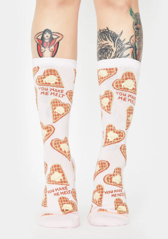 You Make Me Melt Crew Socks