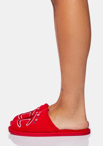 Red Sleepover II Slippers