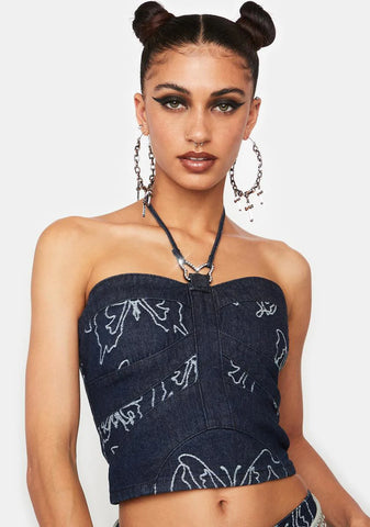 Lucia Butterfly Corset Top