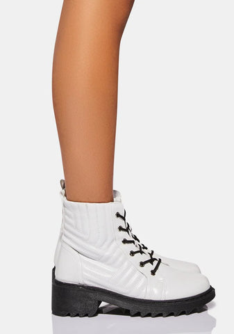 Angel More To Adore Combat Boots