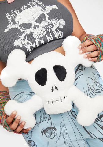 Lazy Bones Skull Plushie