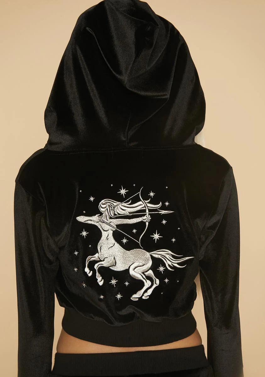 That's So Sag Velour Zip-Up Hoodie