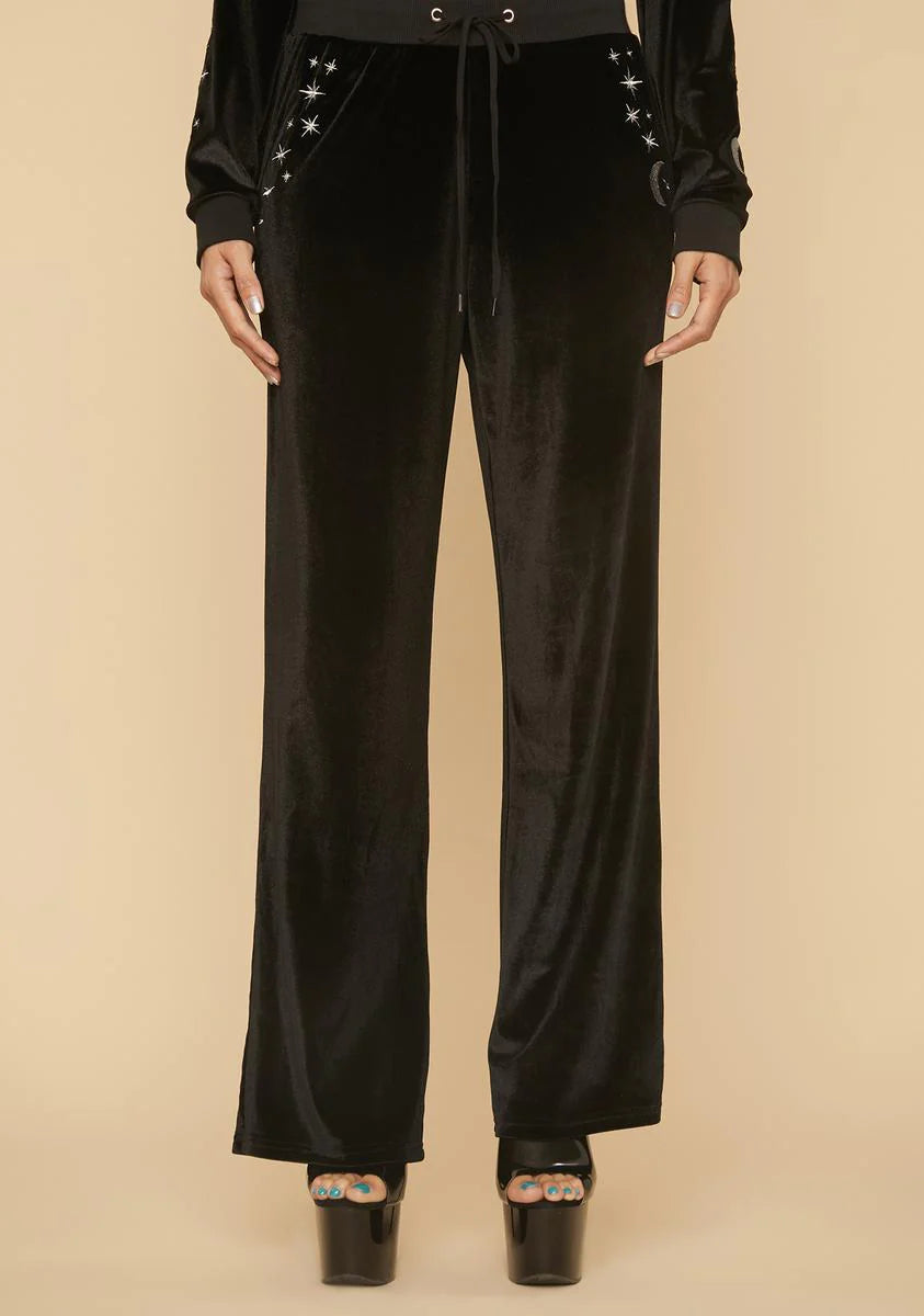 That's So Sag Velour Wide Leg Pants