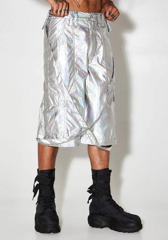 Rave Action Holographic Cargo Pants